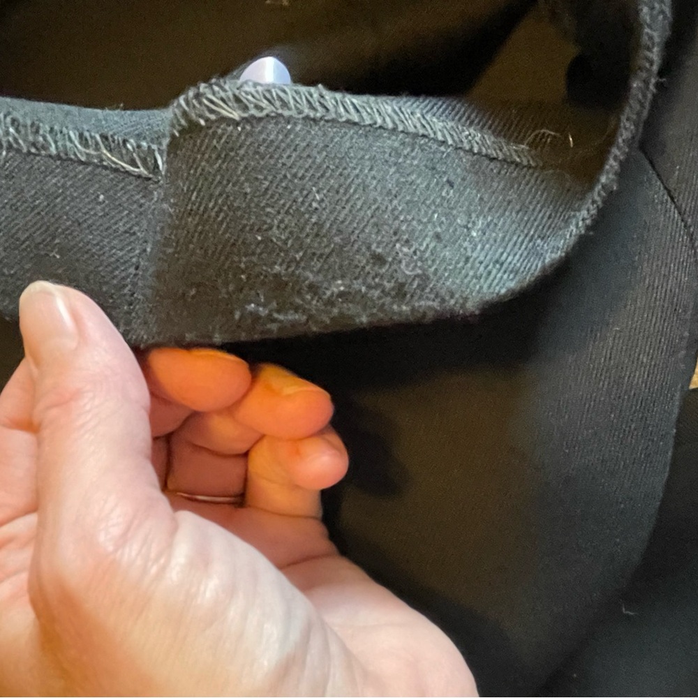 Sézane Dan Trousers | Hemmed Black Wool Blend Wide Leg Pants | Size 40 (US 8) - Picture 9 of 9